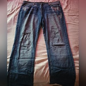 Emonite Low Rise Sequin Jeans